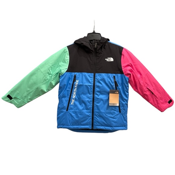 Kids’ Freedom insulated waterproof hooded jacket optic blue Large 12 NEW NWT - Picture 7 of 11